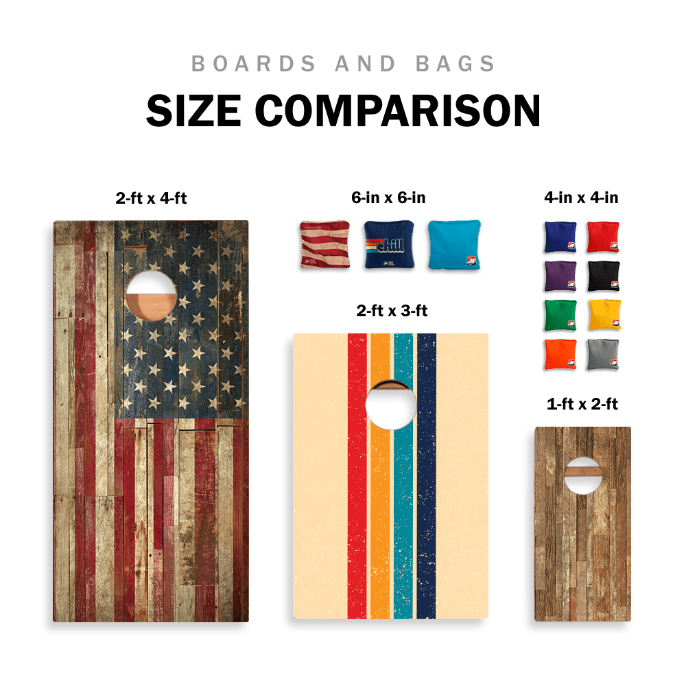 1776 American Flag Star Cornhole Boards