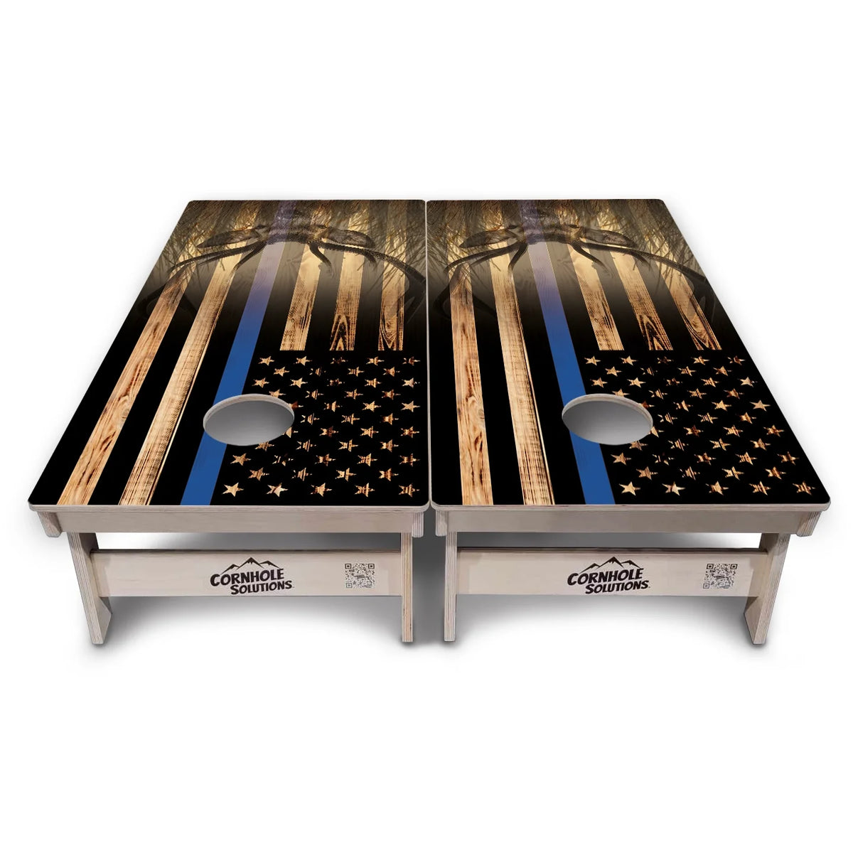 First Responder Rustic Flag Cornhole Boards – Tournament Series