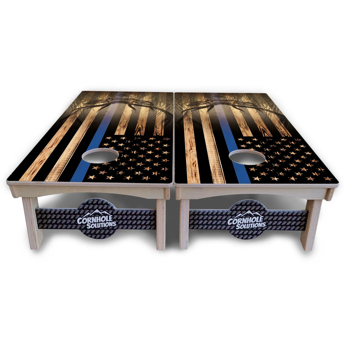 First Responder Deer & Fish Flag Cornhole Boards – Pro Lite or Pro Elite