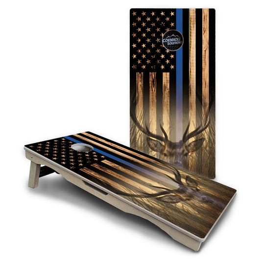 First Responder Deer & Fish Flag Cornhole Boards – Pro Lite or Pro Elite