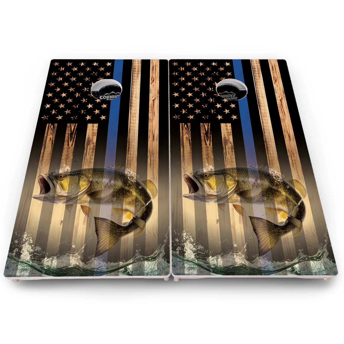 First Responder Deer & Fish Flag Cornhole Boards – Pro Lite or Pro Elite