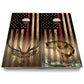Hidden Deer & Fish Burnt Flag Cornhole Boards - Backyard Series
