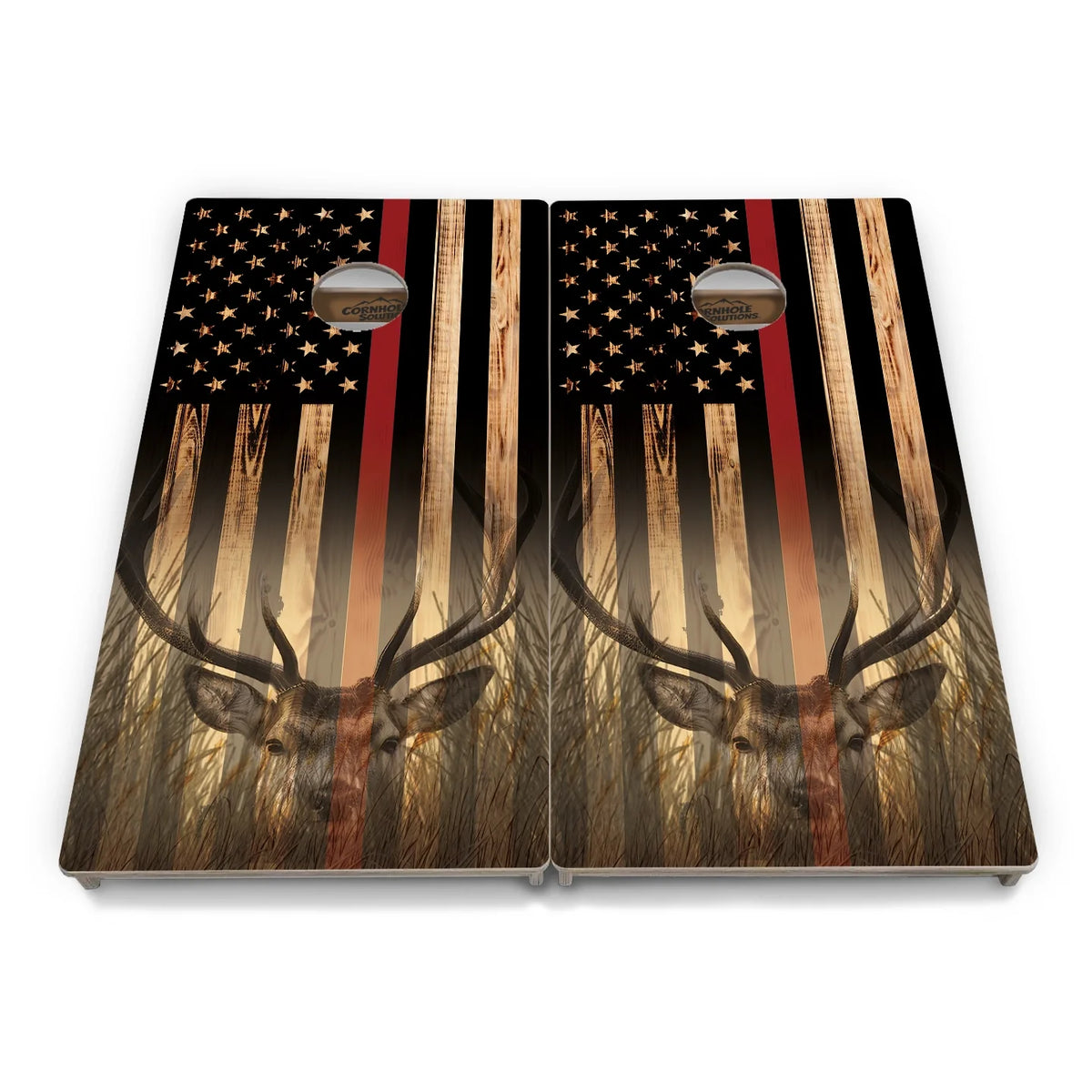 First Responder Rustic Flag Cornhole Boards – Tournament Series