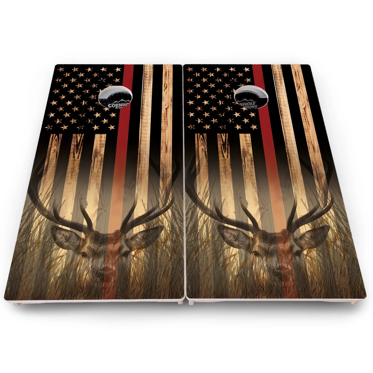 First Responder Deer & Fish Flag Cornhole Boards – Pro Lite or Pro Elite