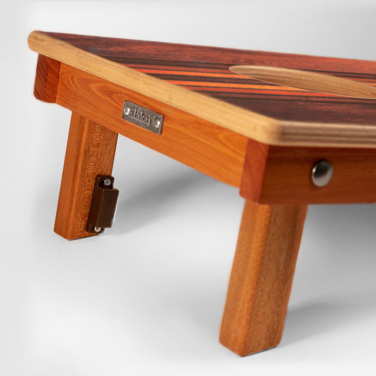 1ft x 2ft Graphic Wood Travel Cornhole Set | Natural Surf Beach Collection