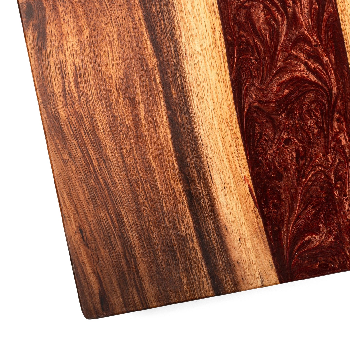 1ft x 2ft Resin & Wood Travel Cornhole Set | Live Edge River Collection