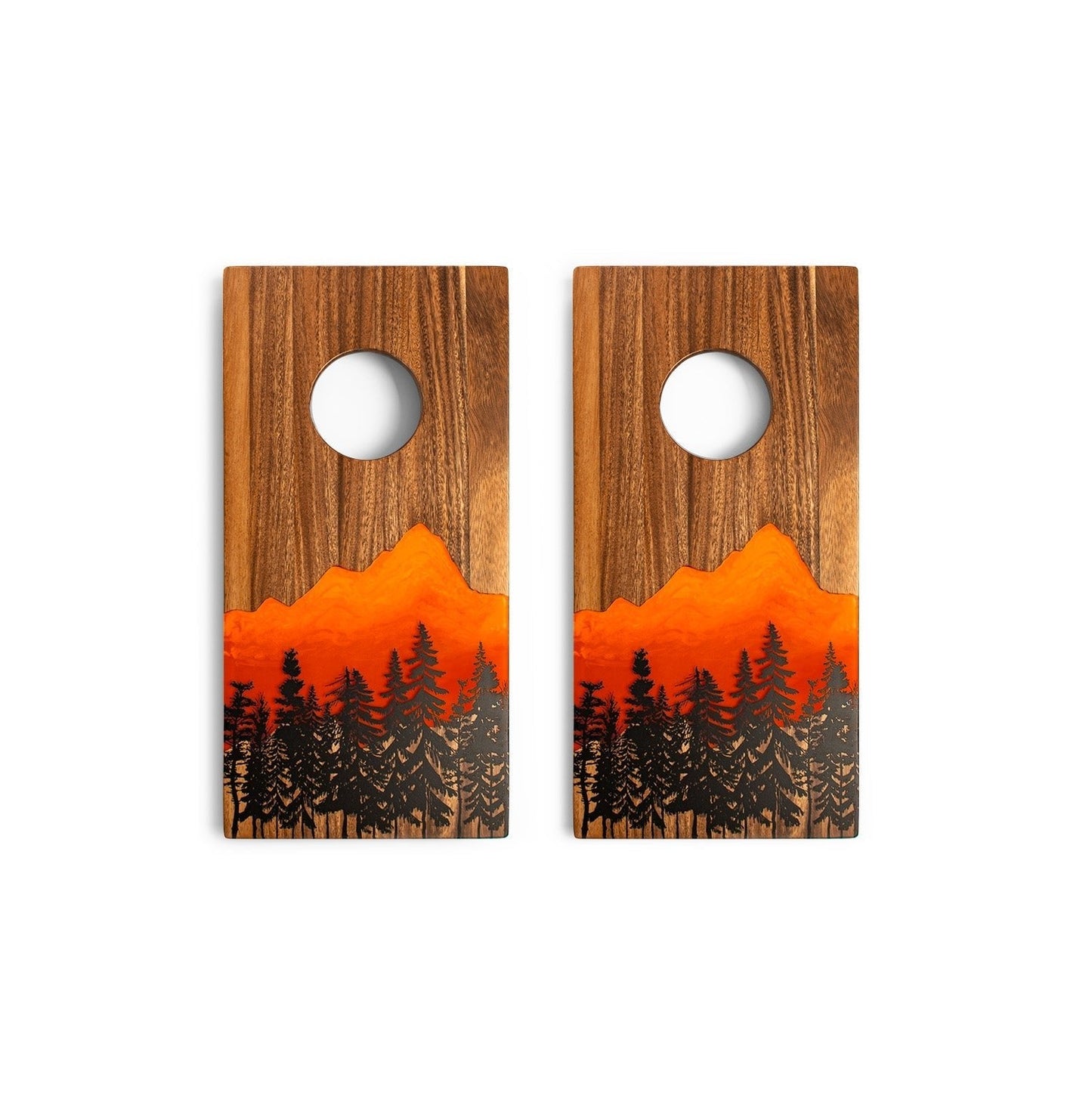 1ft x 2ft Resin & Wood Travel Cornhole Set | Mountain Collection