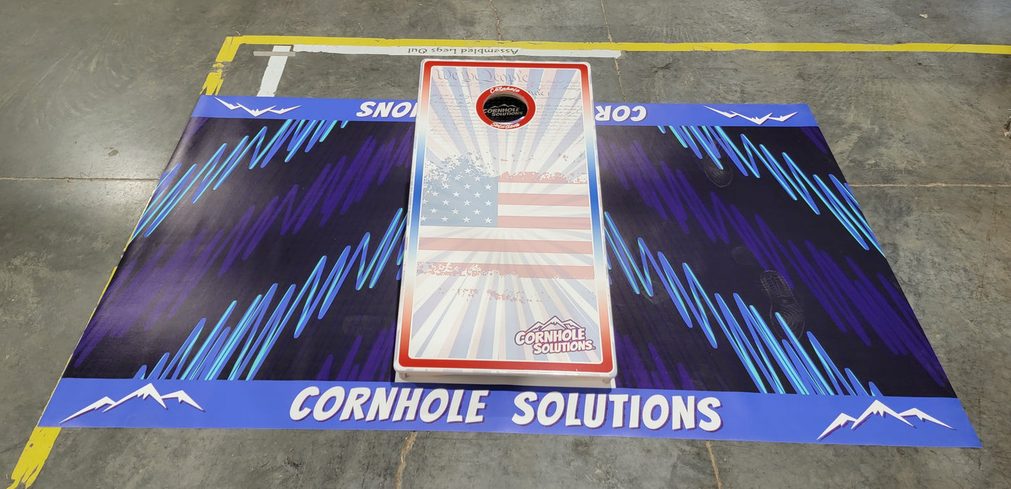 Custom Cornhole Pitching Mats (2 mats, 5'x8') Closeout - While Supplies Last!!!