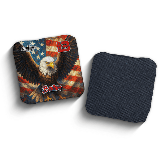 2026 Brotherhood Cornhole Bedlam American Eagle Edition ACL Comp Stamped Cornhole Bags