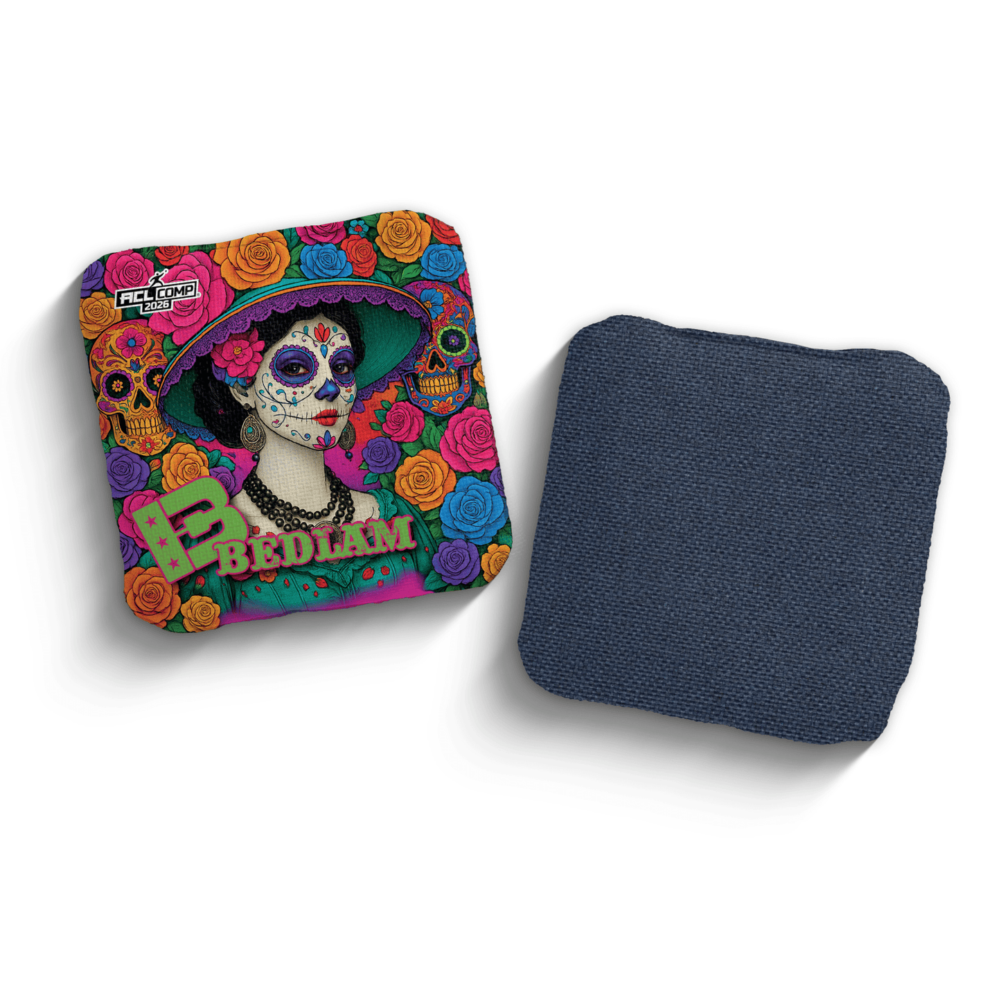 2026 Brotherhood Cornhole Bedlam La Catrina Edition ACL Comp Stamped Cornhole Bags