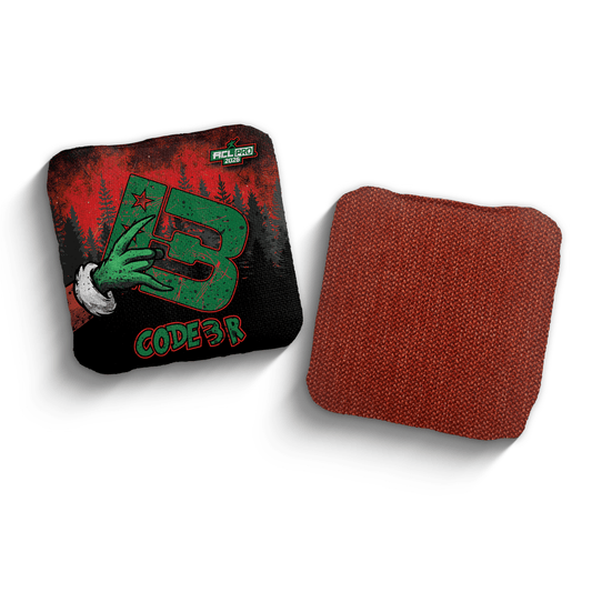 2026 Brotherhood Cornhole Code 3 Christmas Edition ACL Pro Stamped Cornhole Bags
