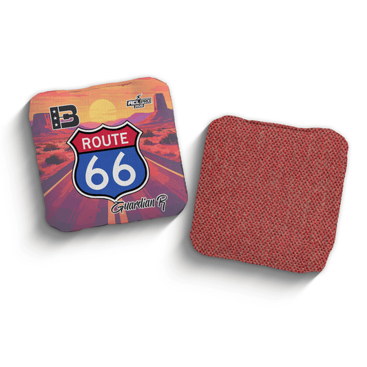 2026 Brotherhood Cornhole Guardian Route 66 Collaboration ACL Pro Stamped Cornhole Bags