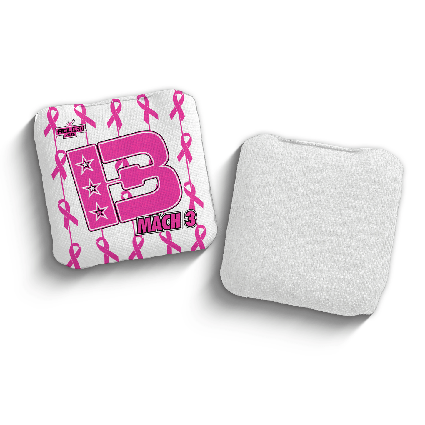 2026 Brotherhood Cornhole Mach 3 Breast Cancer Awareness TV Edition ACL Pro Stamped Cornhole Bags