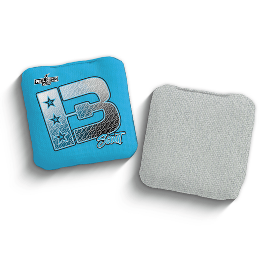 2026 Brotherhood Cornhole Scout Blue Hex Edition ACL Comp Stamped Cornhole Bags