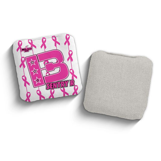 2026 Brotherhood Cornhole Sentry Breast Cancer Awareness TV Edition ACL Pro Stamped Cornhole Bags