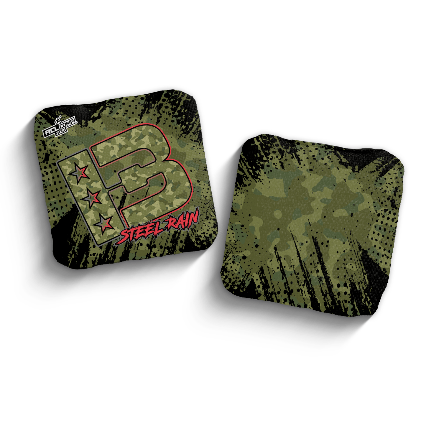 2026 Brotherhood Cornhole Steel Rain Camo Edition ACL Pro Stamped Cornhole Bags