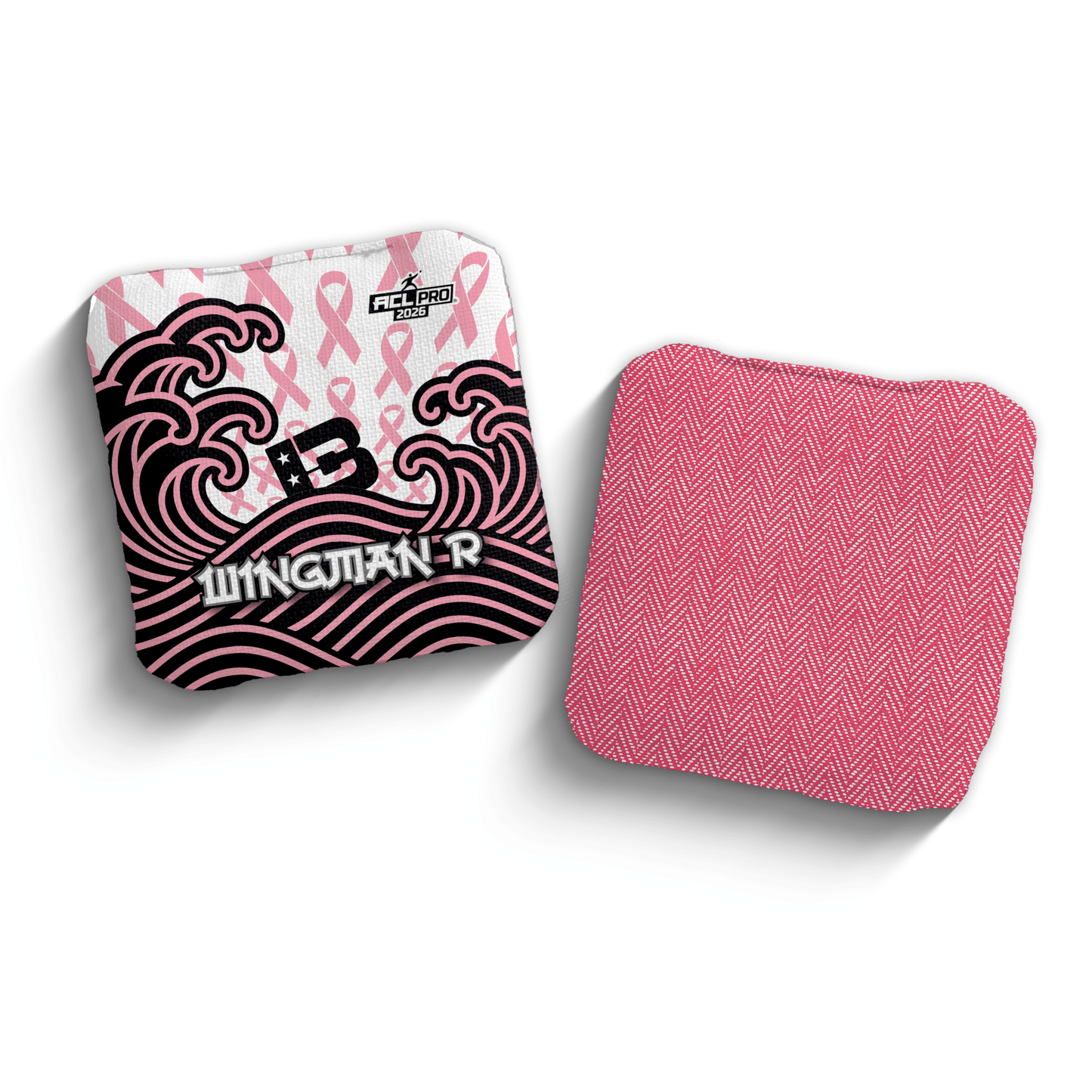 2026 Brotherhood Cornhole Wingman Breast Cancer Awareness Japanese Edition ACL Pro Stamped Cornhole Bags