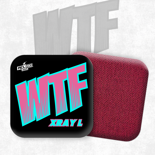 2026 WTF X-RAY Pink/Black carpet - ACL Pro Stamped Cornhole Bags - Set of 4 bags