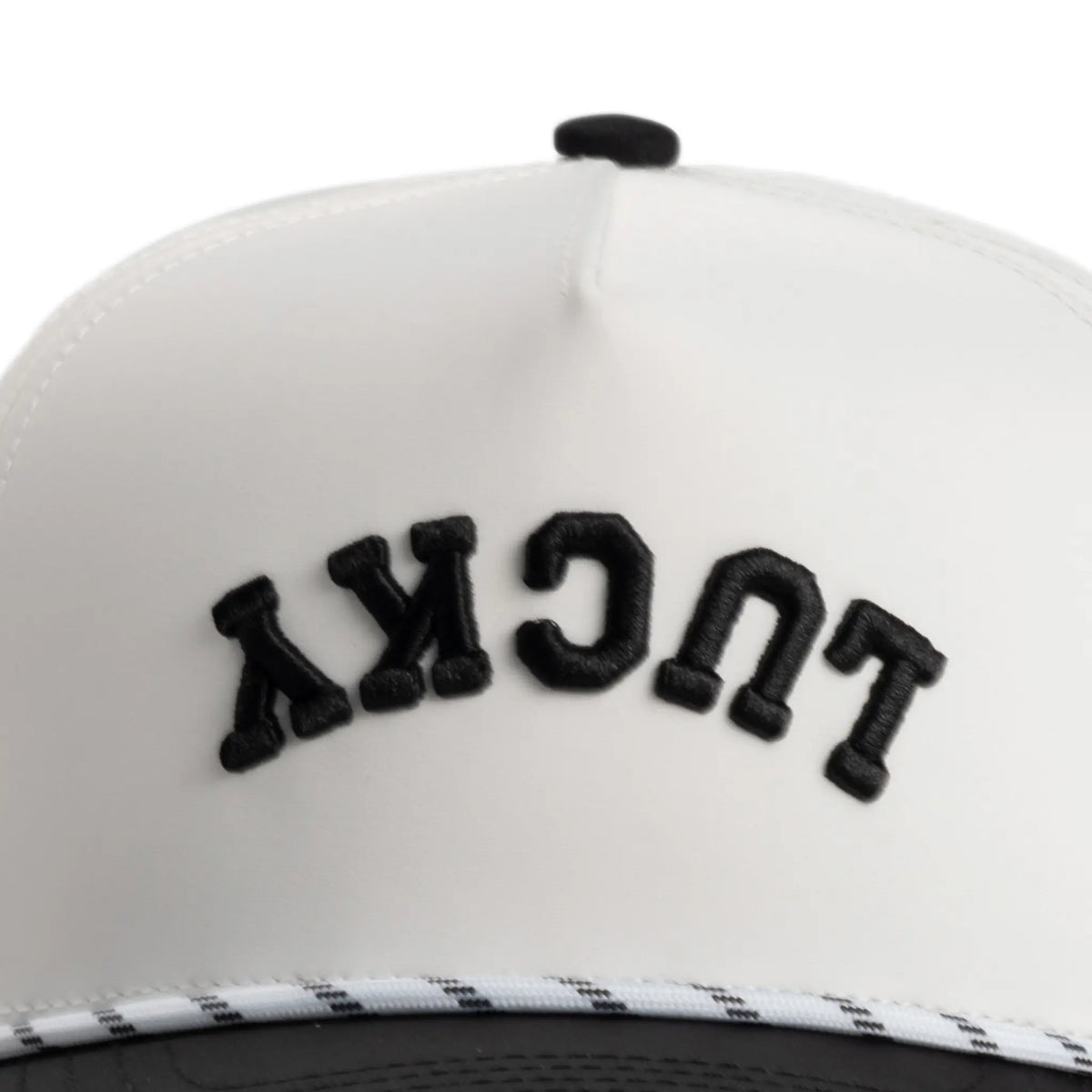 White & Black Upside Down Hat