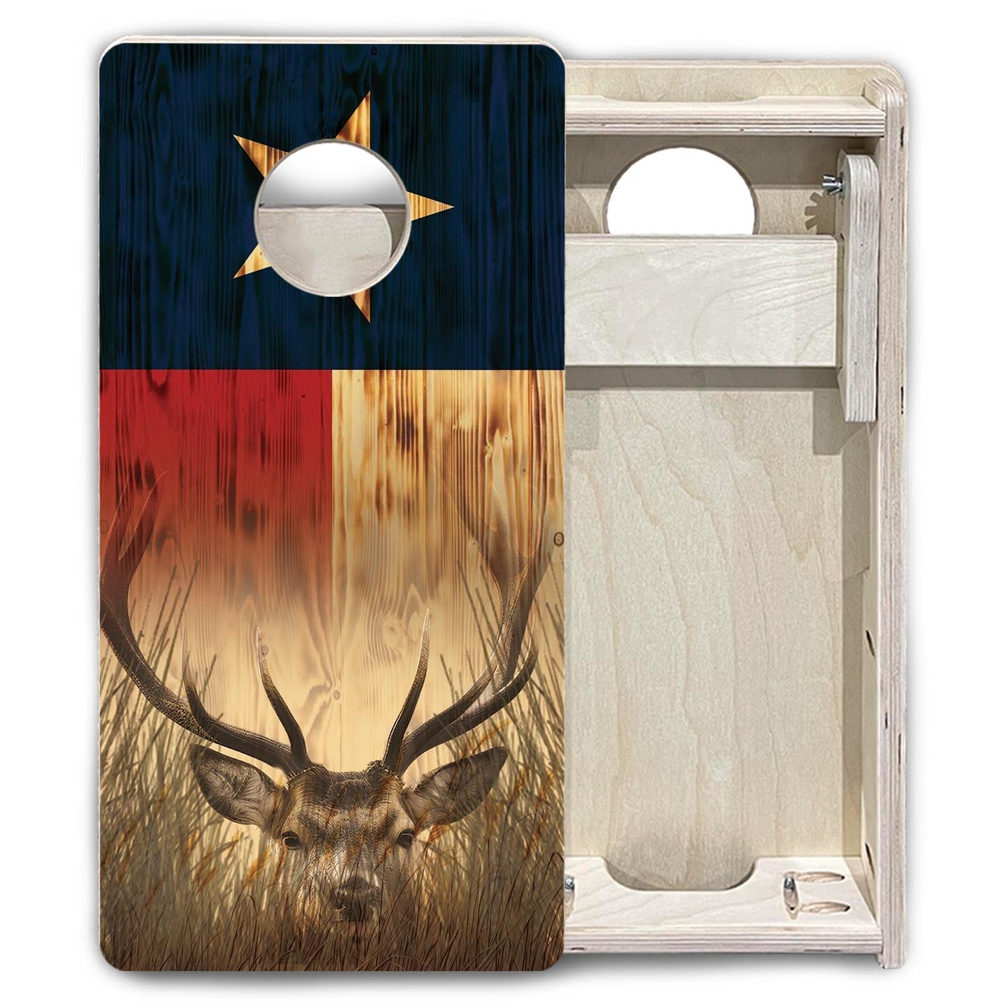 Texas Flag Deer - Mini or Vacation Size Cornhole Boards