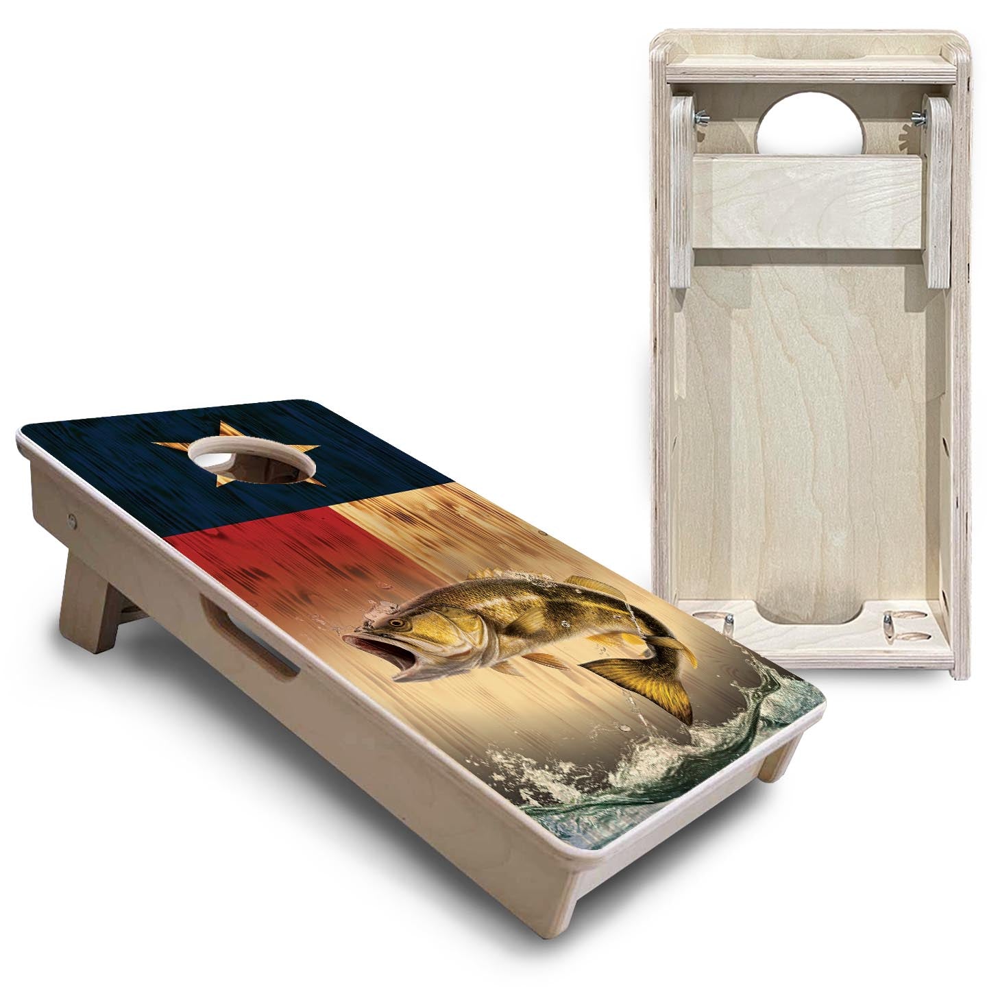 Texas Flag Fish - Mini or Vacation Size Cornhole Boards