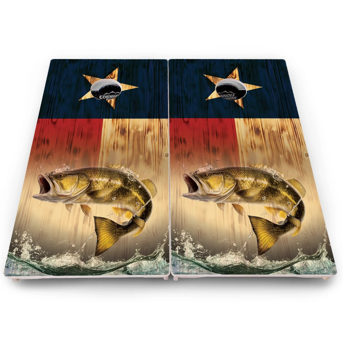 Texas Flag Deer & Fish Cornhole Boards – Pro Lite or Pro Elite