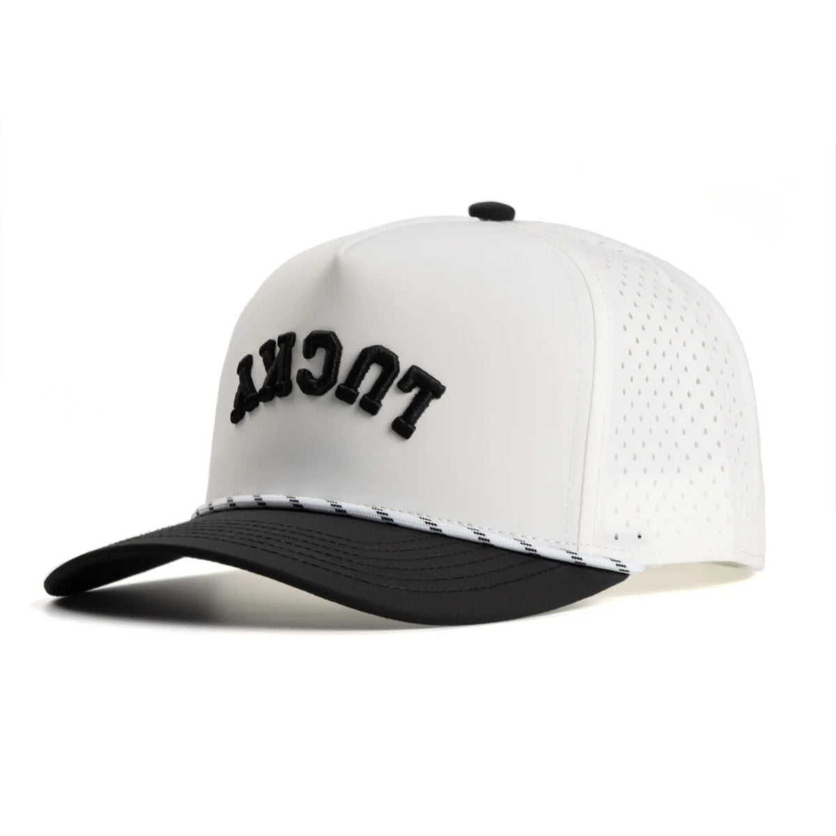 White & Black Upside Down Hat