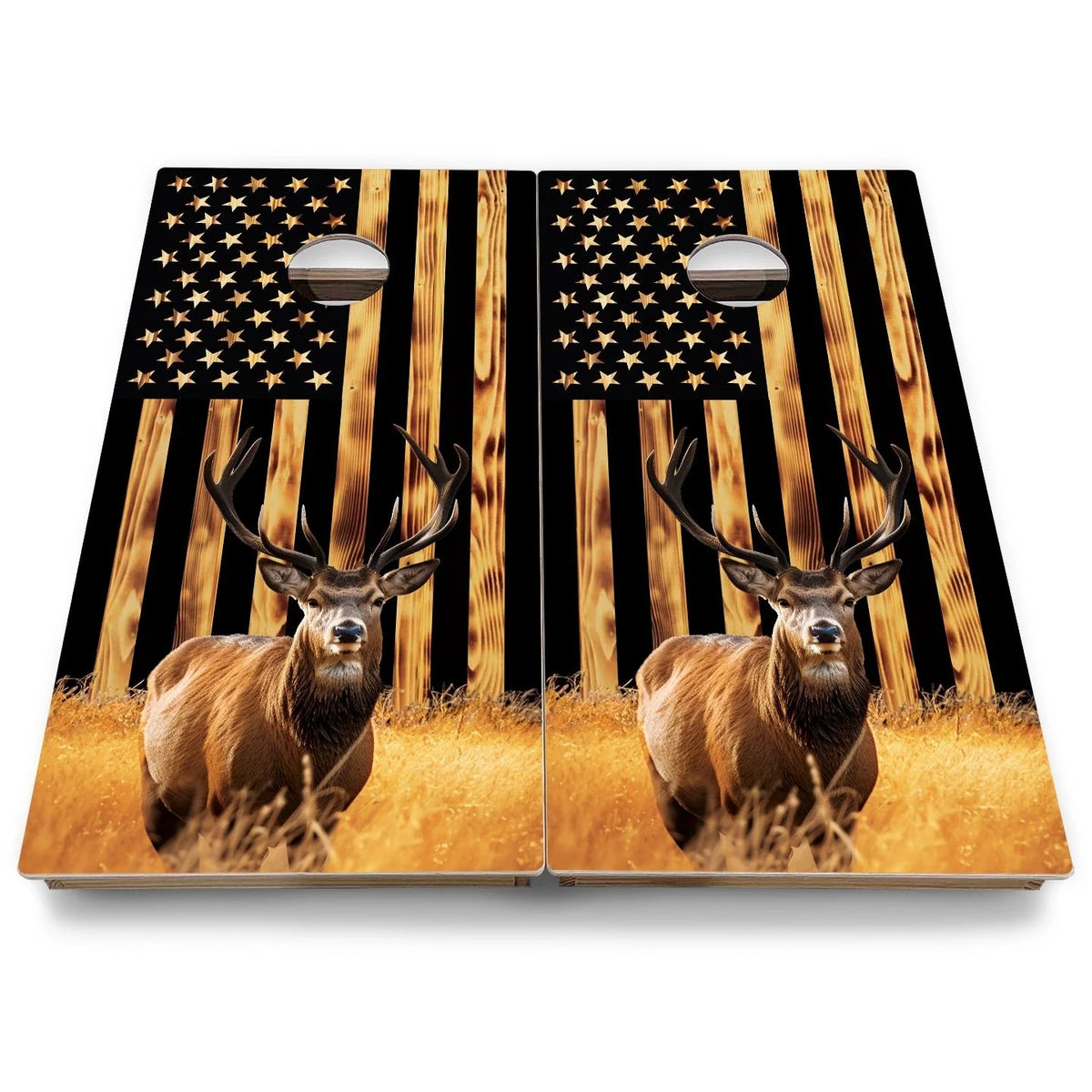 Colorful Deer & Fish Cornhole Boards - Backyard Series