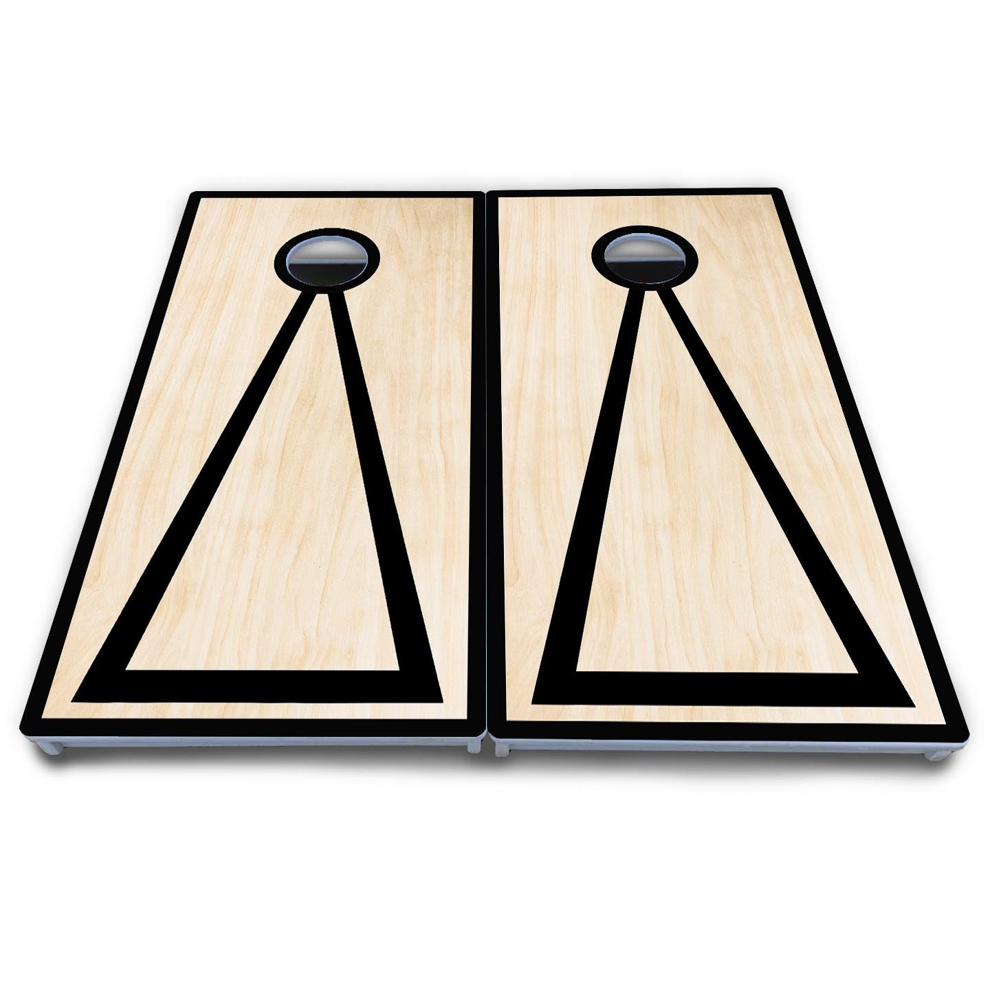 Red/Black Hole Ring Cornhole Boards - All Weather Series