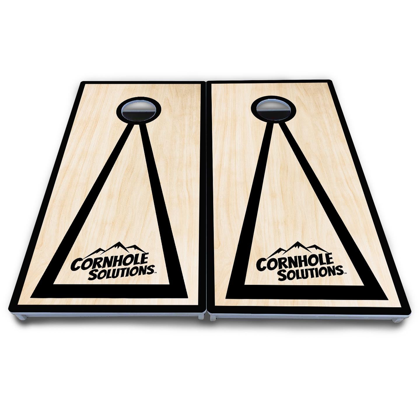 Red/Black Hole Ring Cornhole Boards - All Weather Series