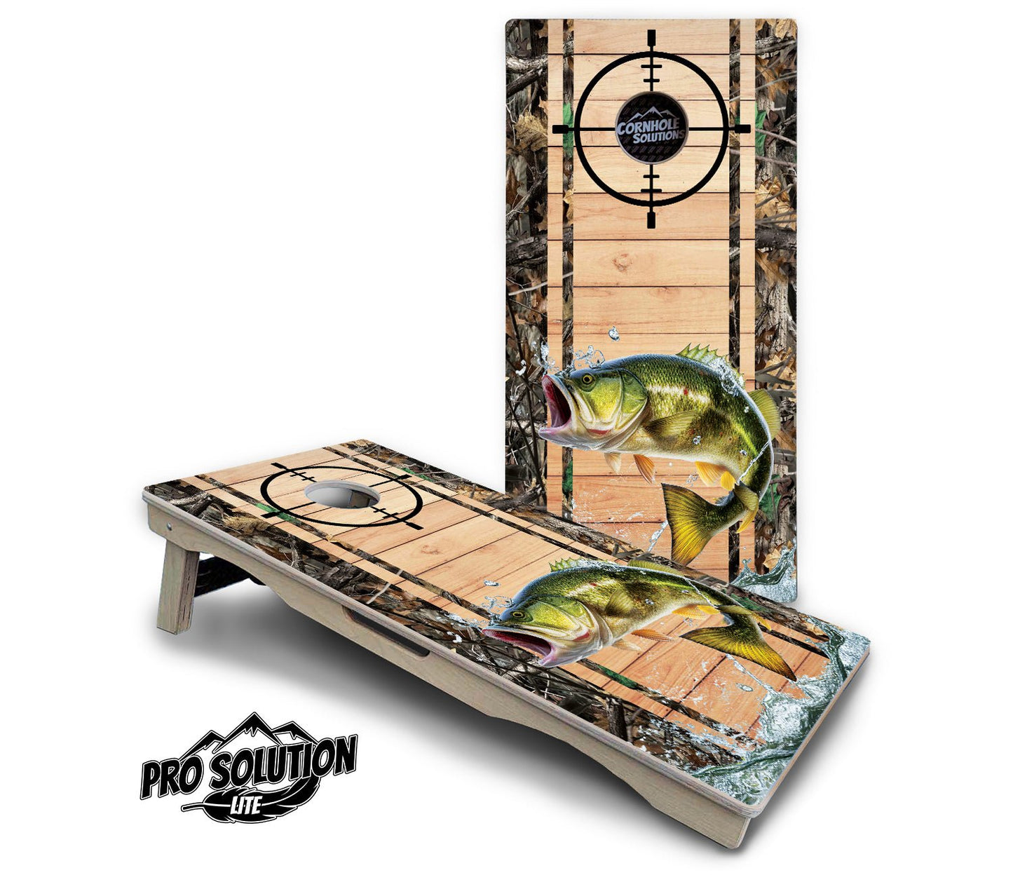 Scope Camo Deer & Fish Cornhole Boards – Pro Lite or Pro Elite