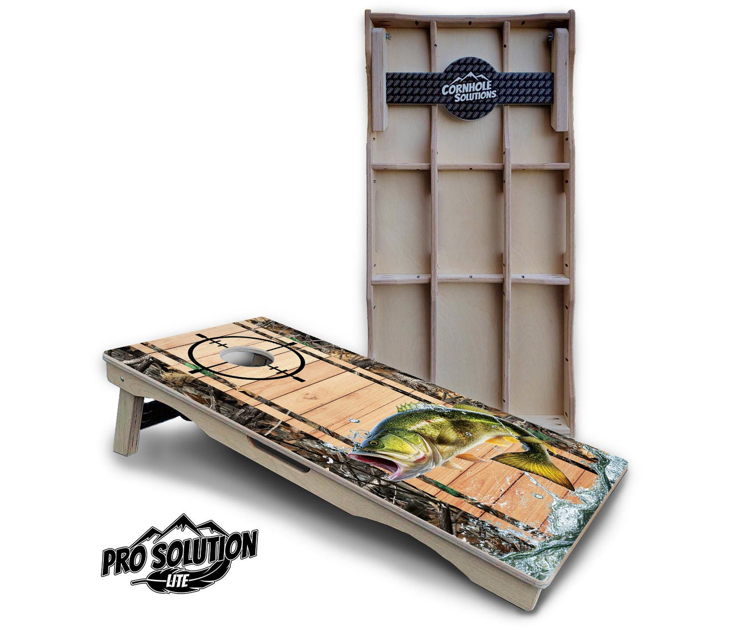 Scope Camo Deer & Fish Cornhole Boards – Pro Lite or Pro Elite