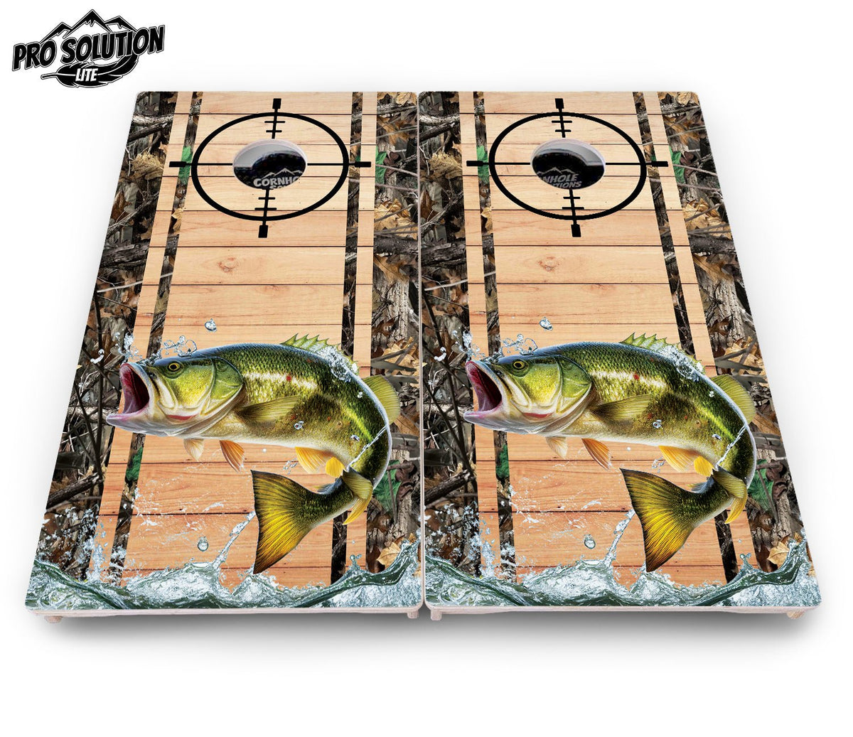 Scope Camo Deer & Fish Cornhole Boards – Pro Lite or Pro Elite