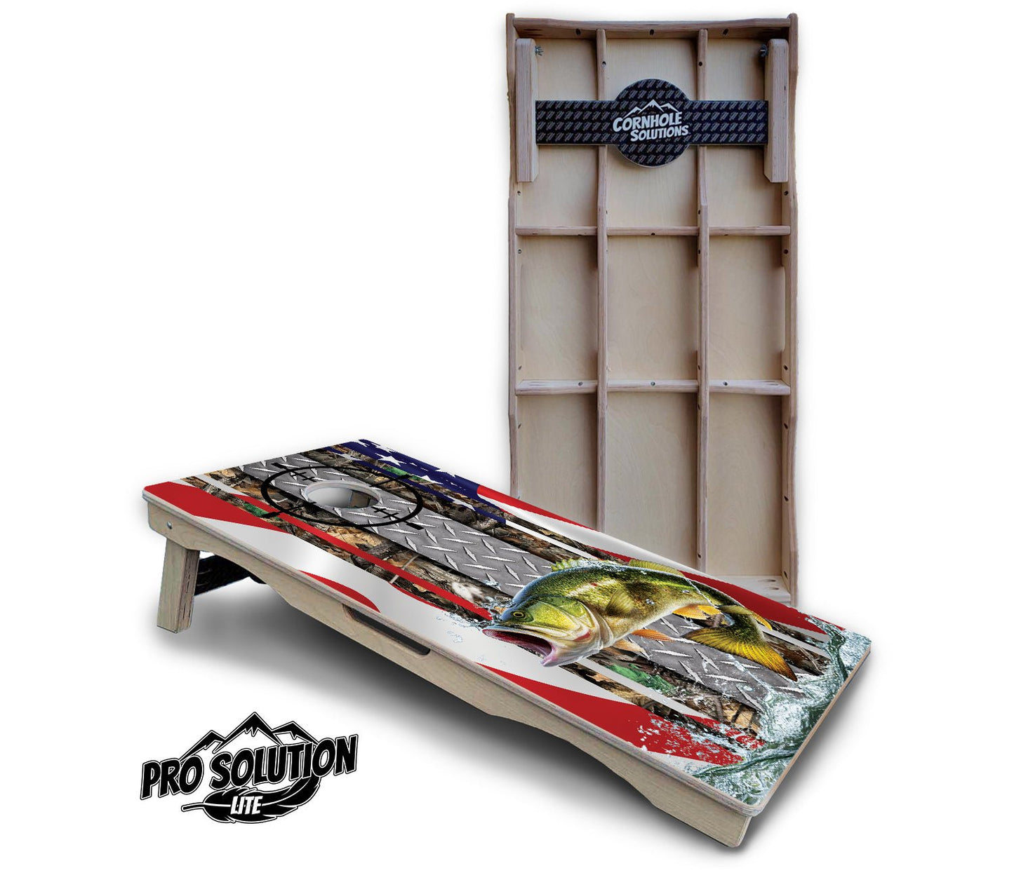 Scope Deer & Fish Flag Cornhole Boards – Pro Lite or Pro Elite