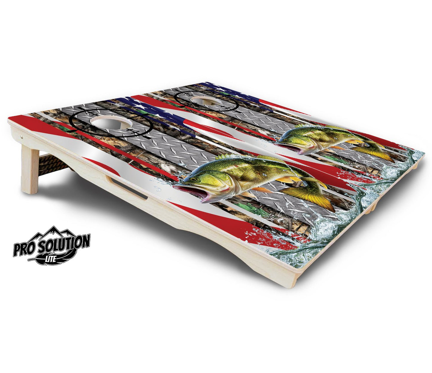 Scope Deer & Fish Flag Cornhole Boards – Pro Lite or Pro Elite