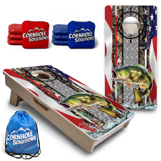 Scope Fish Flag - Mini or Vacation Size Cornhole Boards