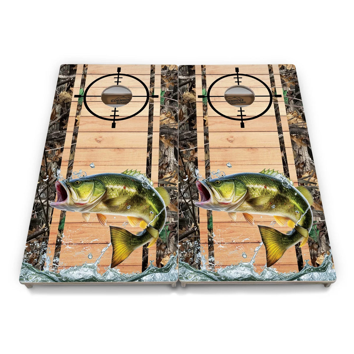 Scope Camo Deer & Fish Cornhole Boards – Tournament Series