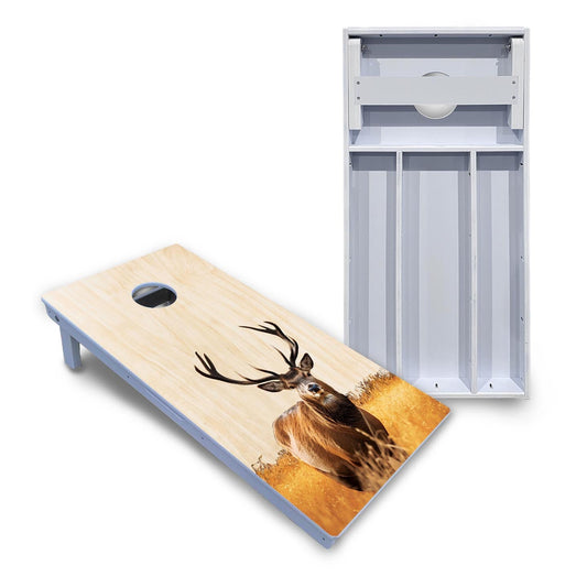 Natural Deer & Fish Cornhole Boards - All Weather Series