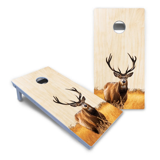 Natural Deer & Fish Cornhole Boards - All Weather Series