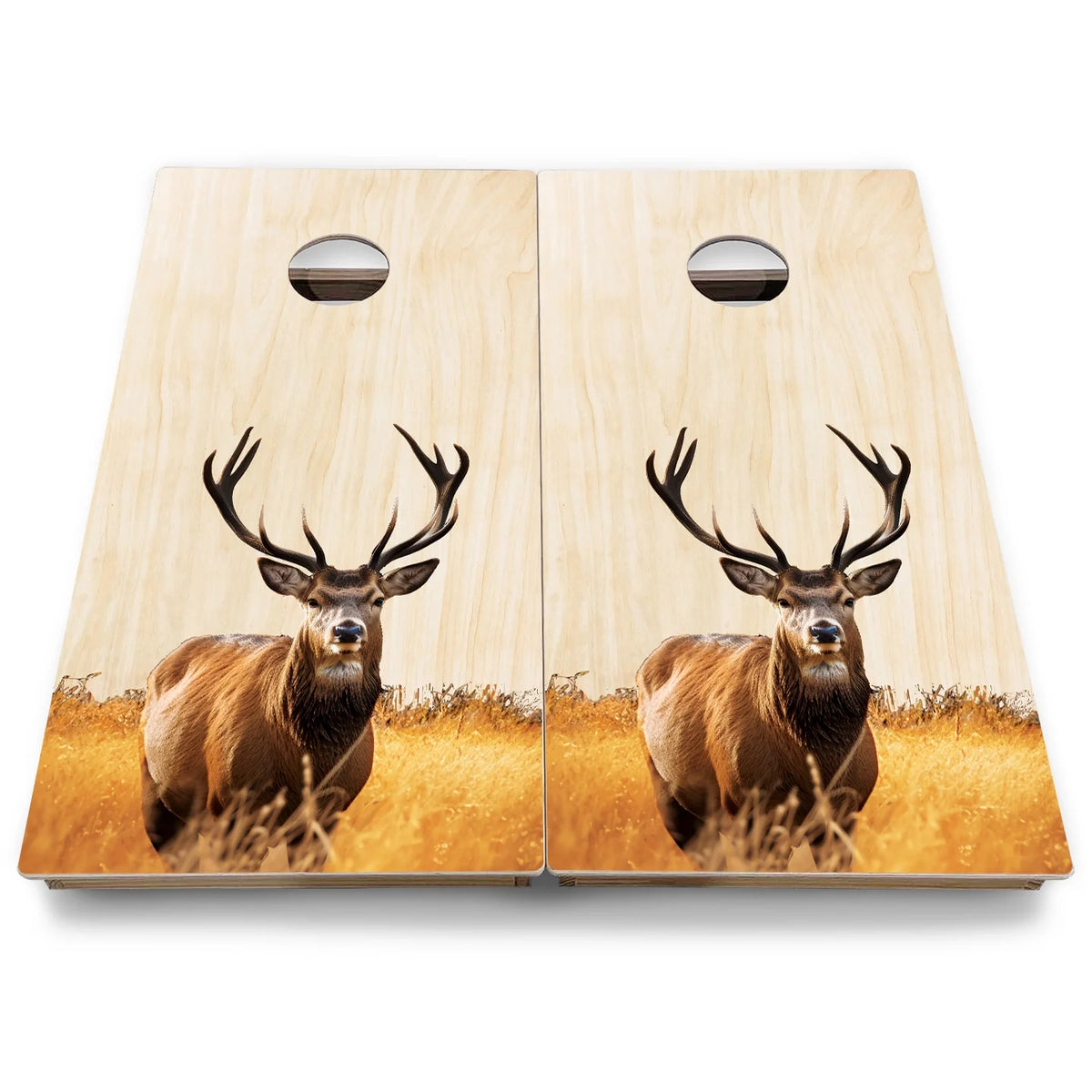 Colorful Deer & Fish Cornhole Boards - Backyard Series