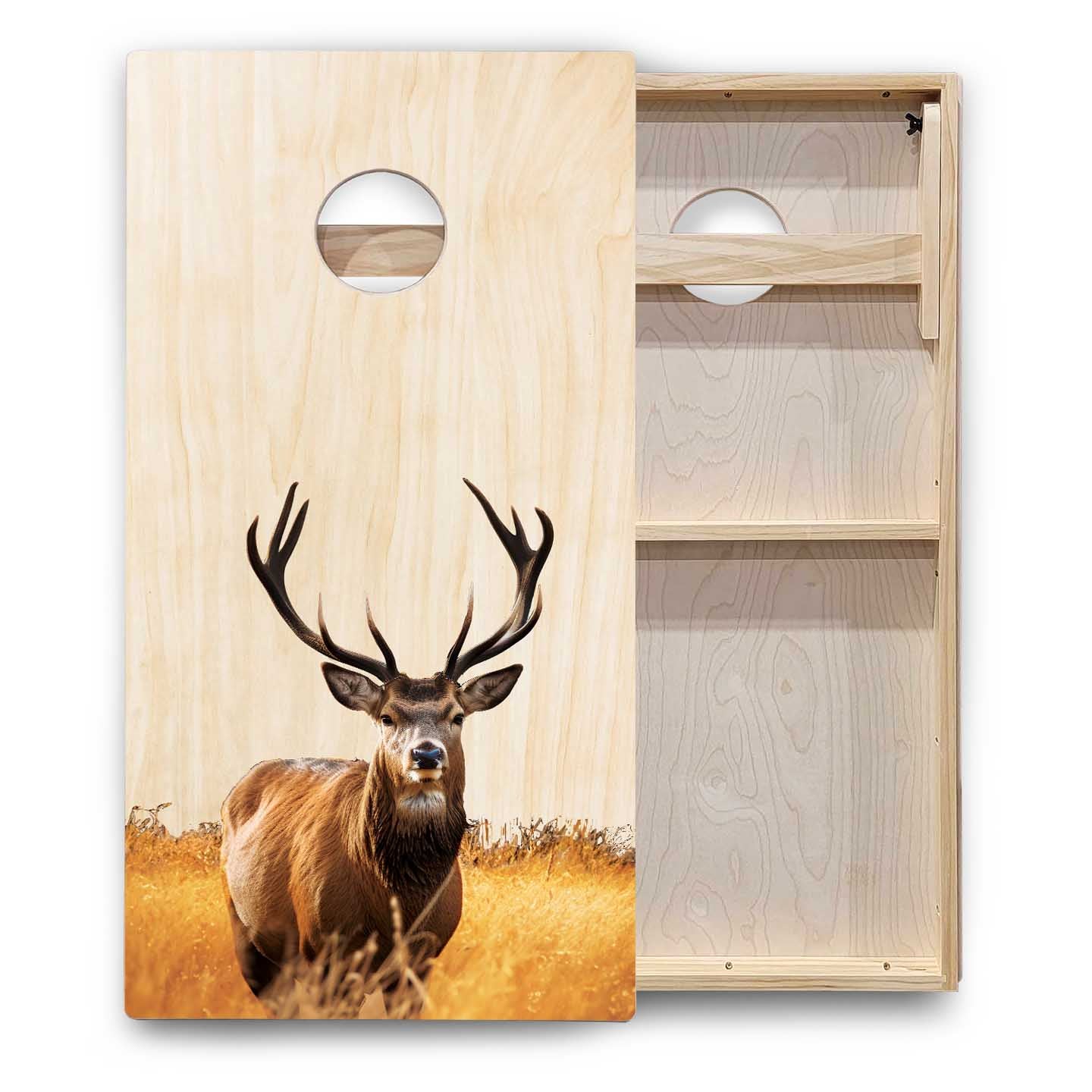 Colorful Deer & Fish Cornhole Boards - Backyard Series