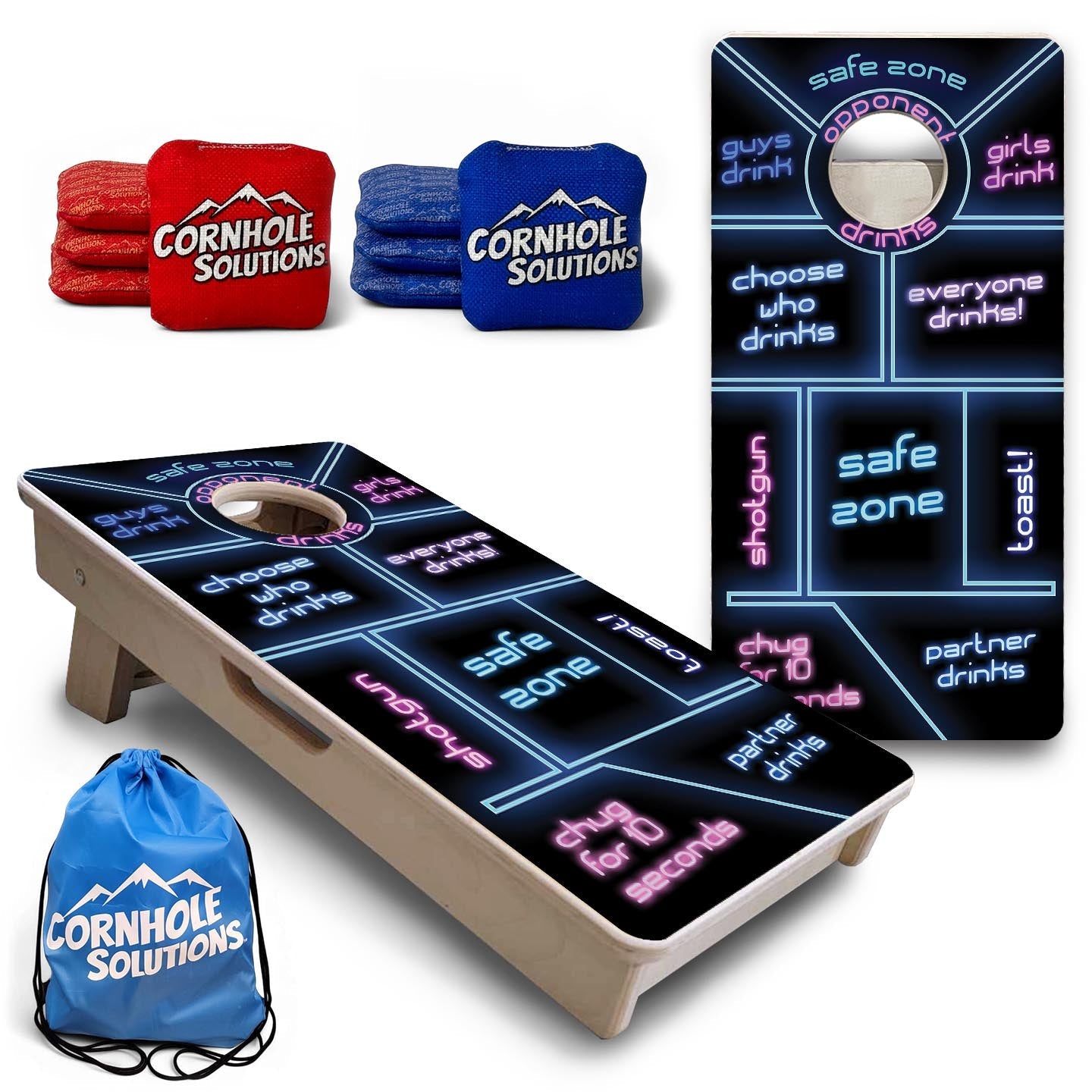 Drinking Game Black - Mini or Vacation Size Cornhole Boards