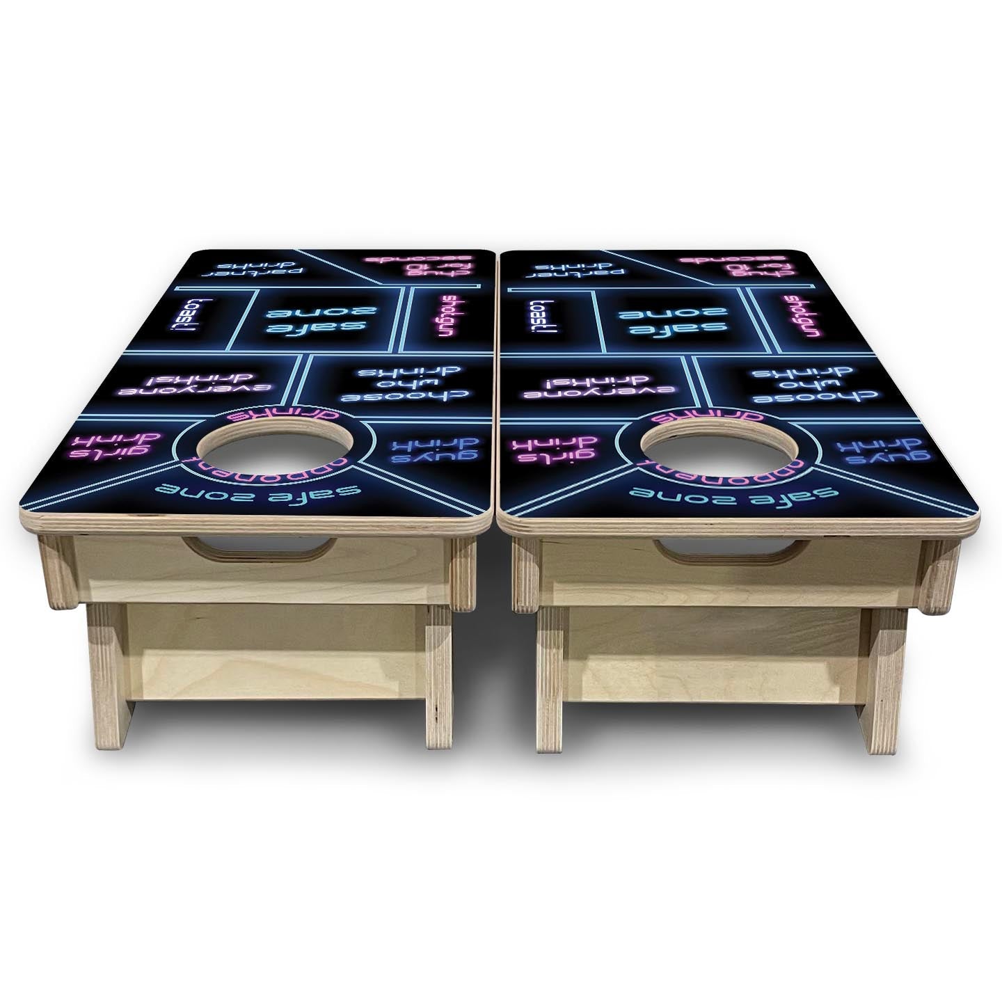 Drinking Game Black - Mini or Vacation Size Cornhole Boards