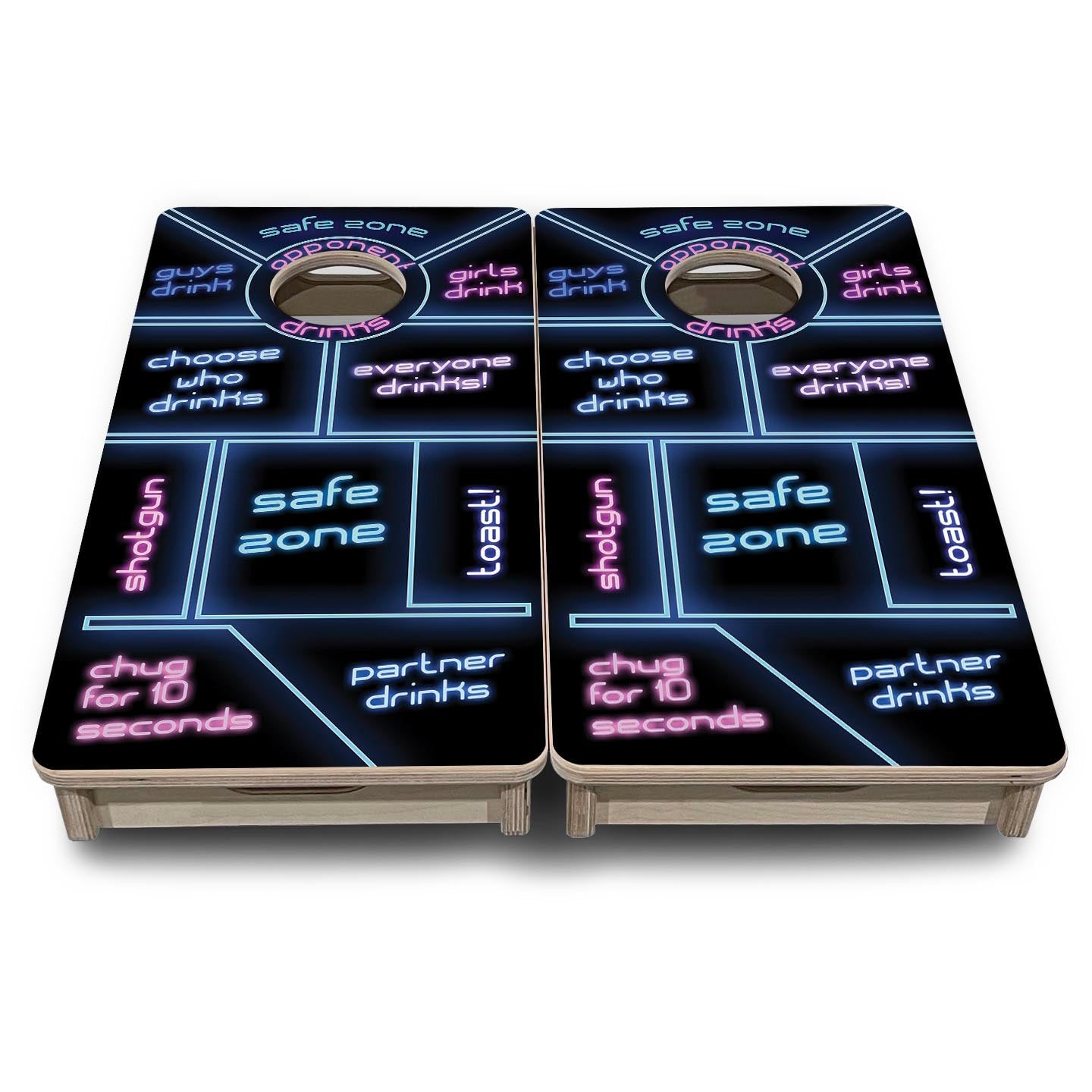 Drinking Game Black - Mini or Vacation Size Cornhole Boards