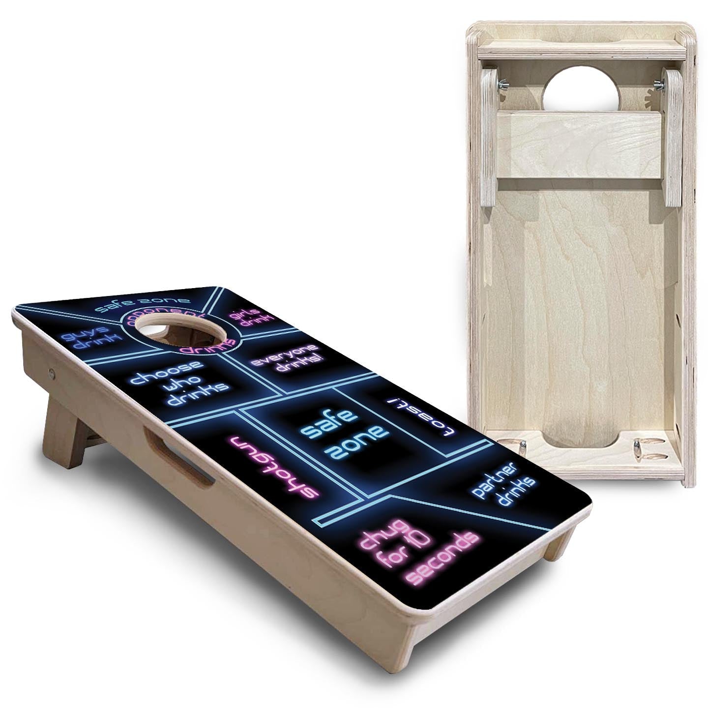 Drinking Game Black - Mini or Vacation Size Cornhole Boards