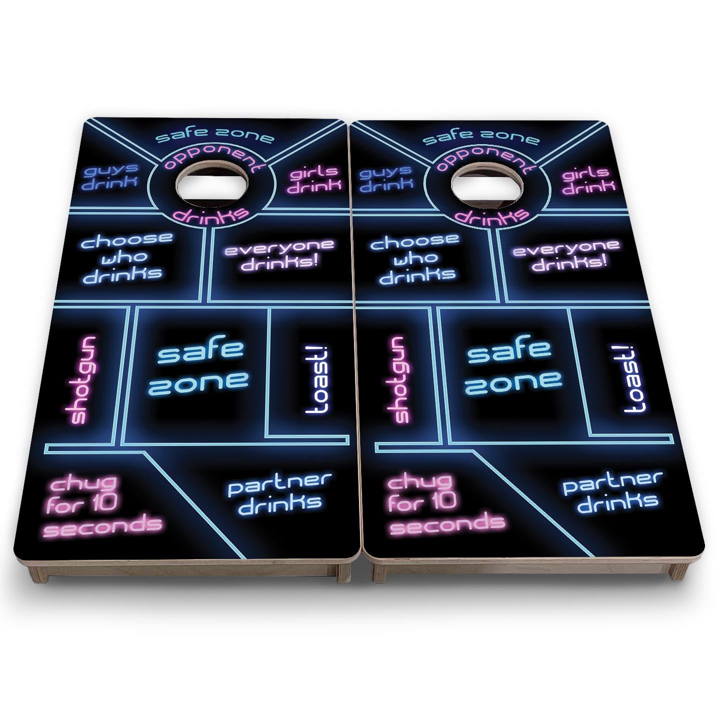 Drinking Game Black - Mini or Vacation Size Cornhole Boards