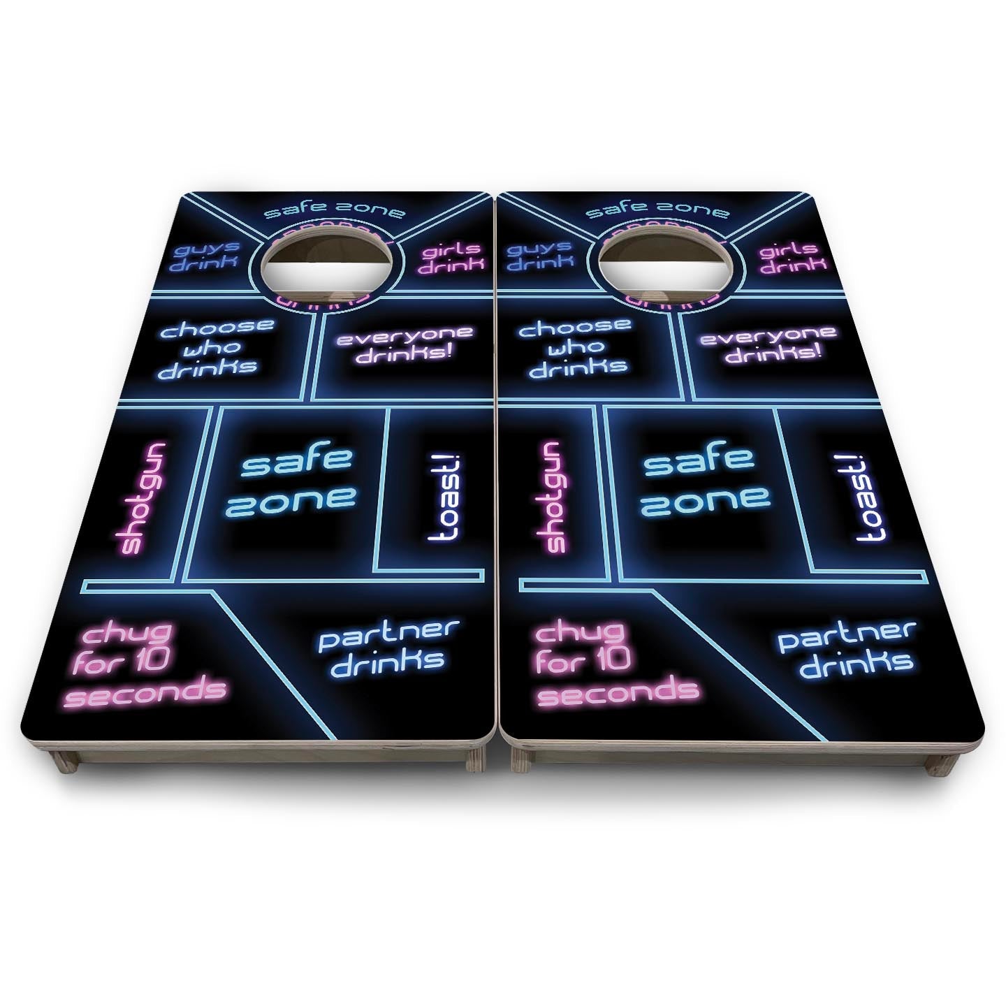 Drinking Game Black - Mini or Vacation Size Cornhole Boards