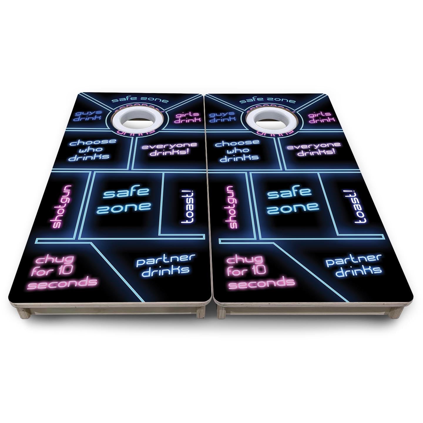 Drinking Game Black - Mini or Vacation Size Cornhole Boards