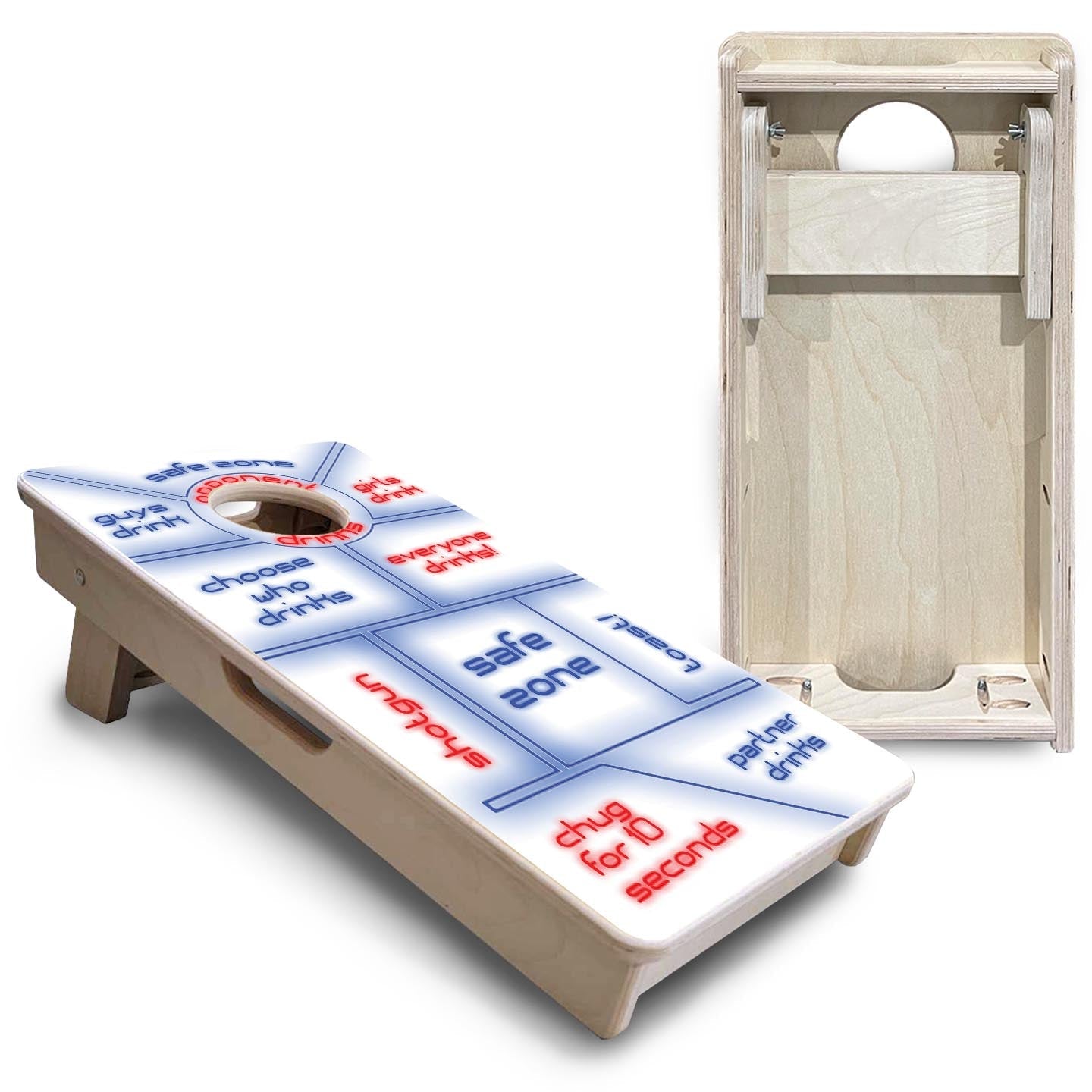 Drinking Game Black & White - Mini or Vacation Size Cornhole Boards