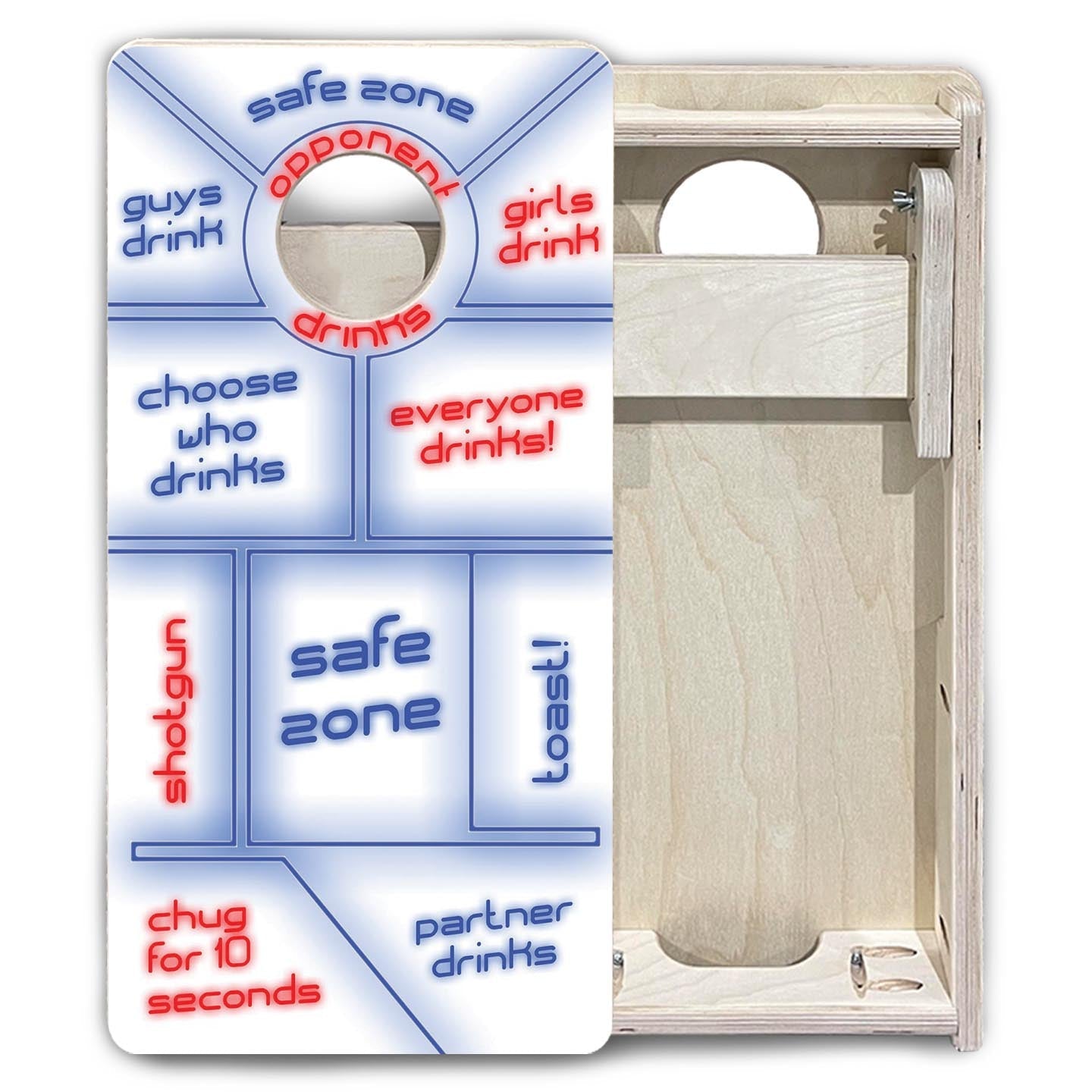 Drinking Game White - Mini or Vacation Size Cornhole Boards